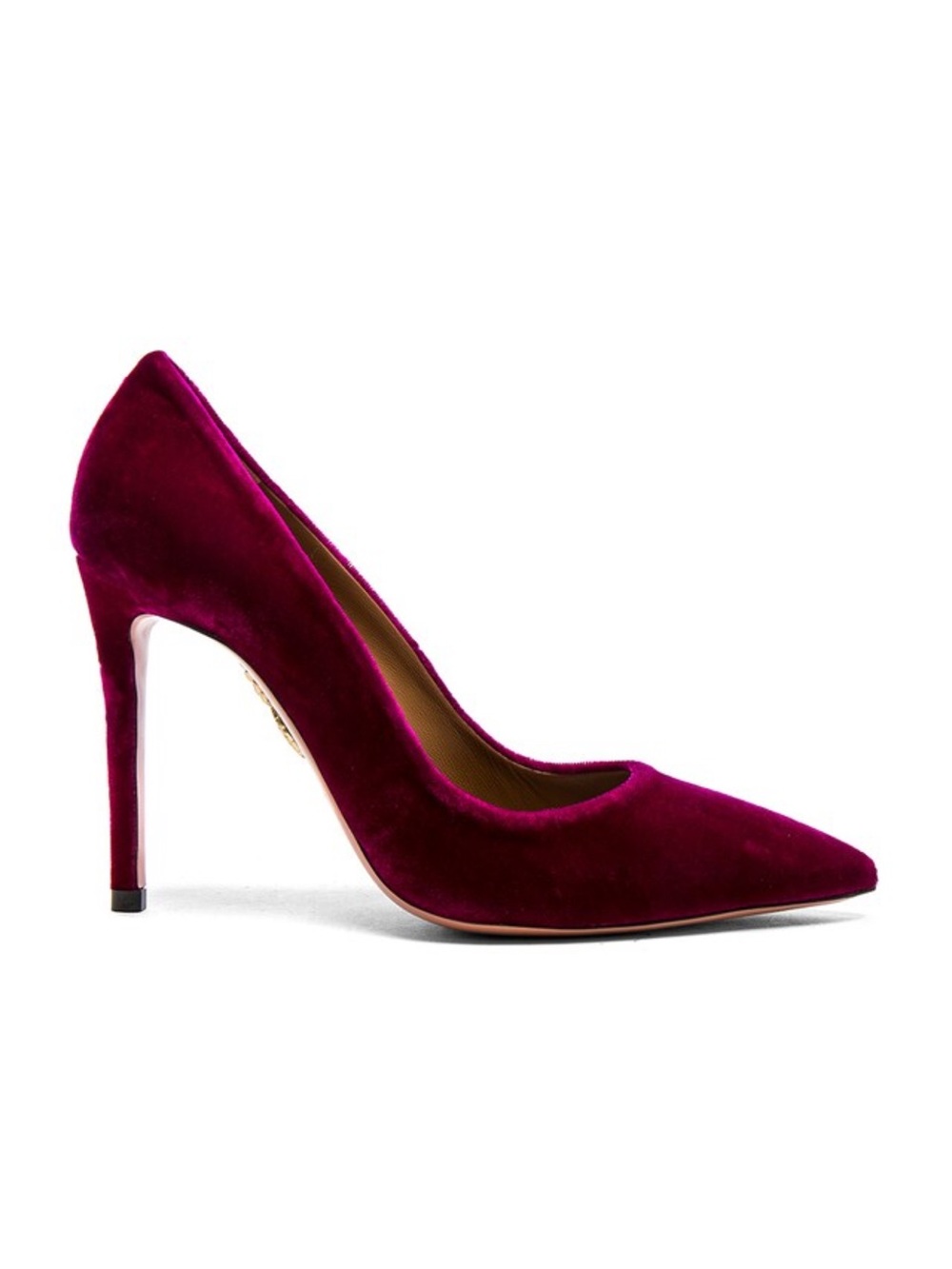 Aquazzura Pumps – Fuchsia/Pink Velvet Stiletto Heels – Size 37 – Made in Italy
